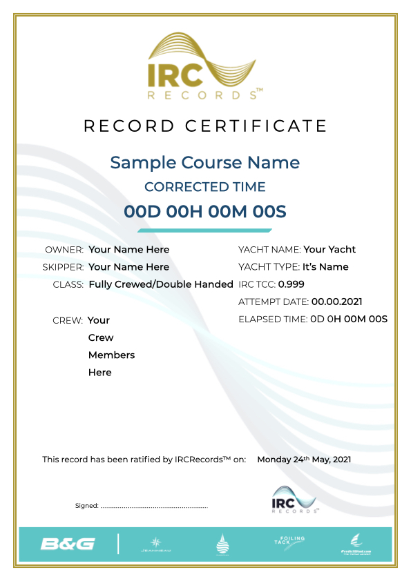 Duplicate Record Certificate IRCRecords